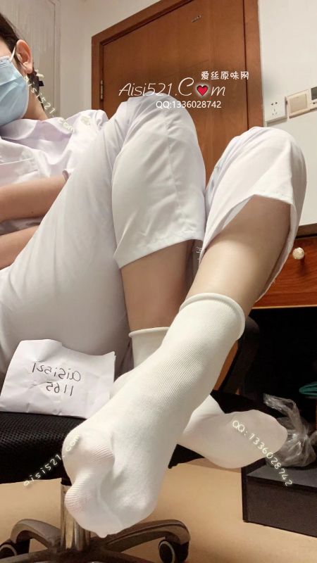 职场魅力(此活动2双起订，免费拍图)——2024年12月份顾客预订护士01妹妹卷边酸臭白色棉袜原味丝袜|袜类臭棉袜