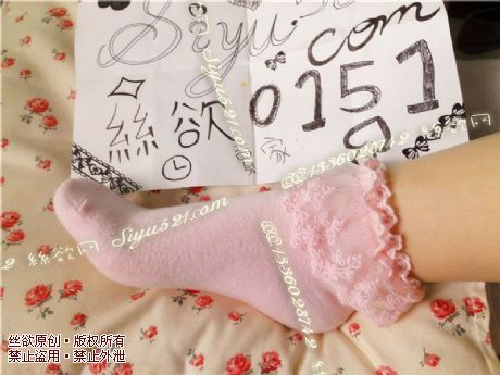 棉短襪-粉紅色棉短襪原味丝袜|袜类臭短丝袜