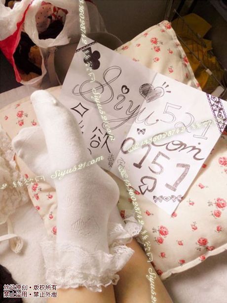 棉短襪-小公主風格白色棉短襪之2(重口現貨!現時只有一件)原味丝袜|袜类臭棉袜