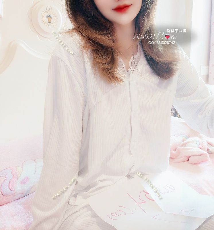 白色蕾丝边日常睡衣(穿了很久的哦)原味套装类其他套装